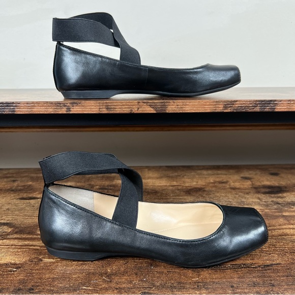 Jessica Simpson Ballet Flat Leather Shoes Stretch Ankle Strap Mandalaye Womens 7 - Picture 6 of 10